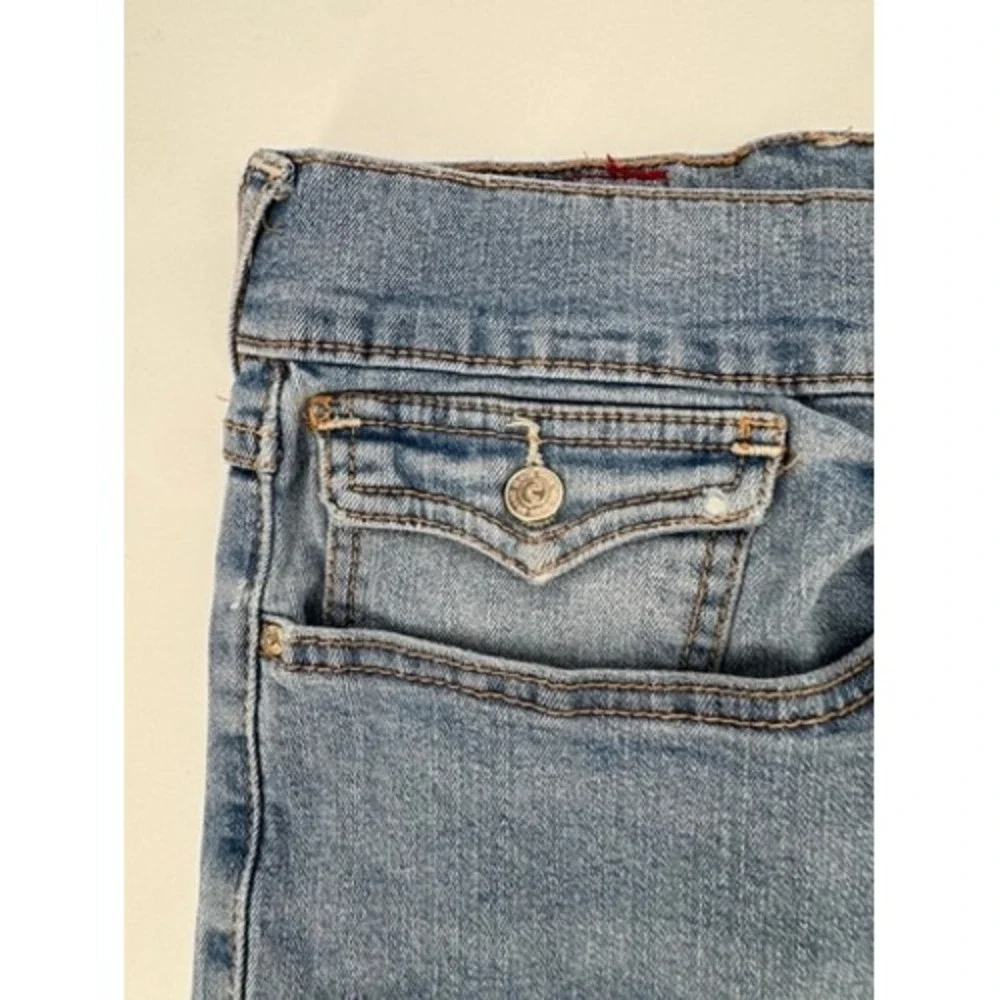 True Religion Ricky Jeans Mens 44 Light Wash Relaxed Straight Horseshoe Denim